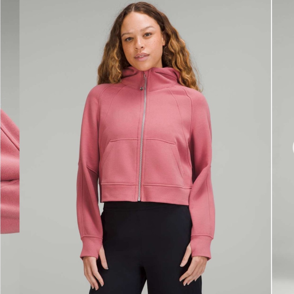 Lululemon Scuba Oversized Full Zip Brier Rose size XS/S